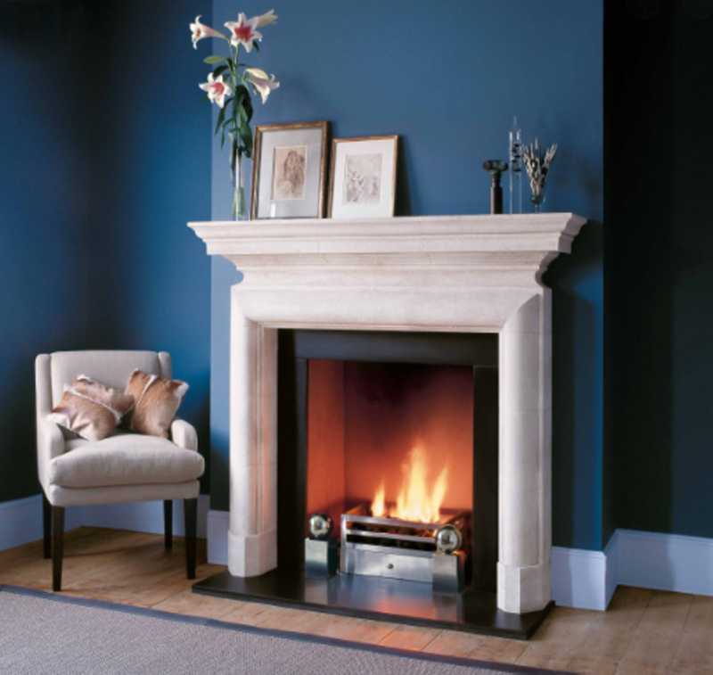 chesneys gas stoves with modern white surround
