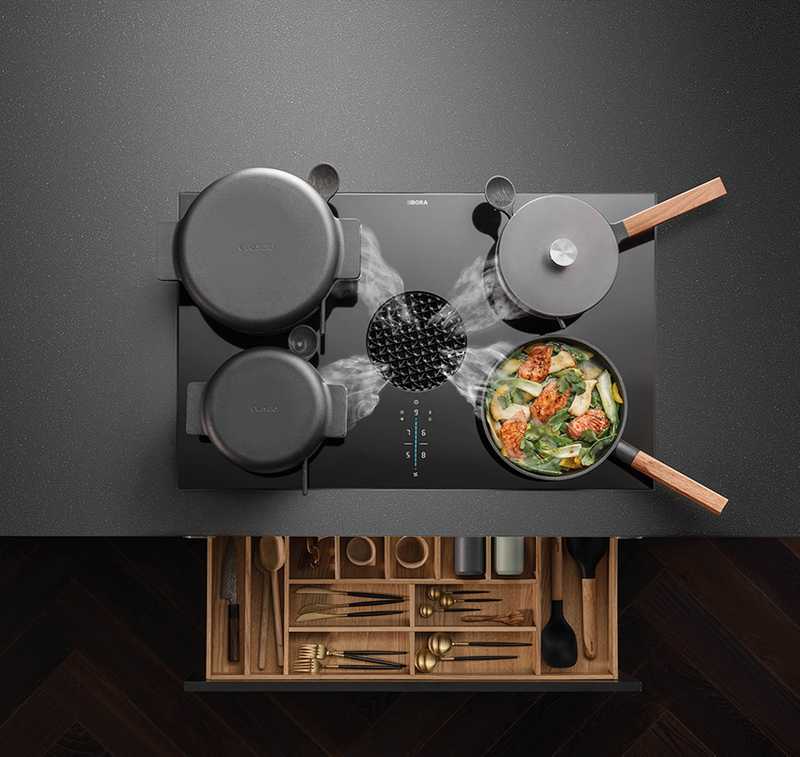 Bora X Pure 4 oversized surface induction cooking zones