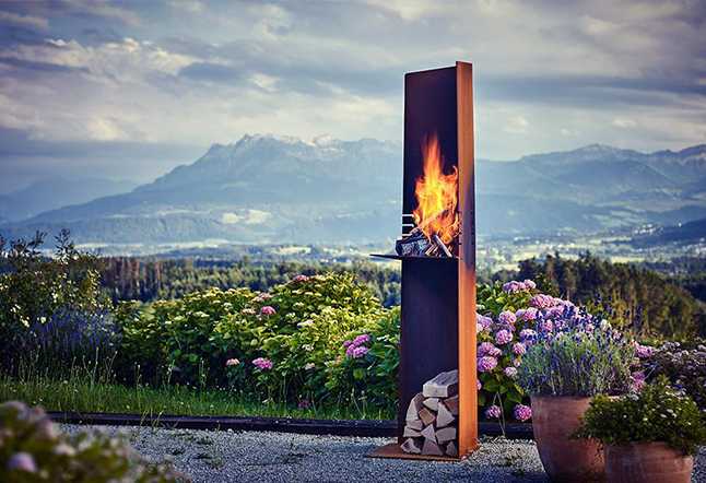 RAIS Angle BBQ and outdoor fire