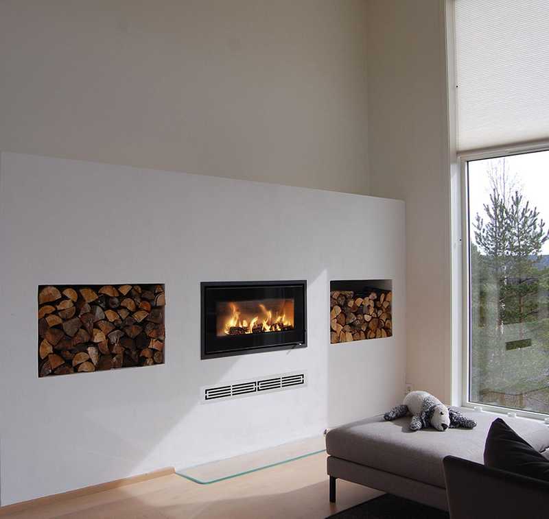RAIS 900 Insert Fireplace with built-in log store