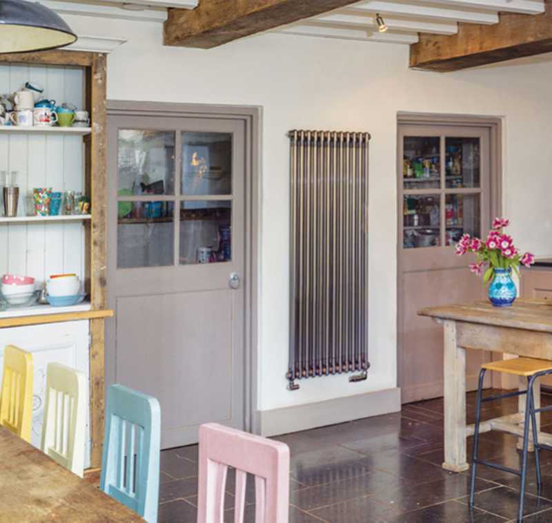 bisque modern wall-hung kitchen radiator