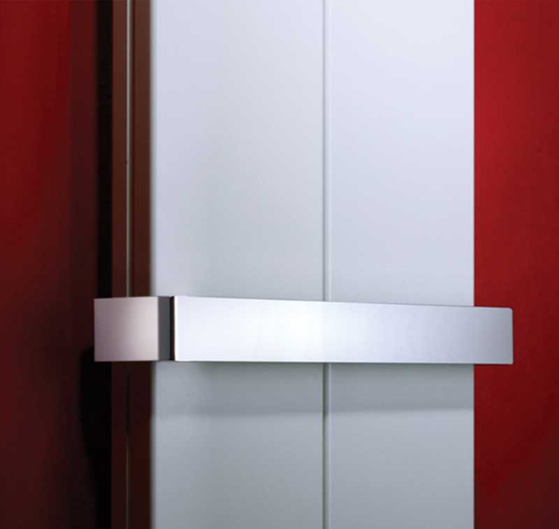 bisque wall mounted towel rail in silver
